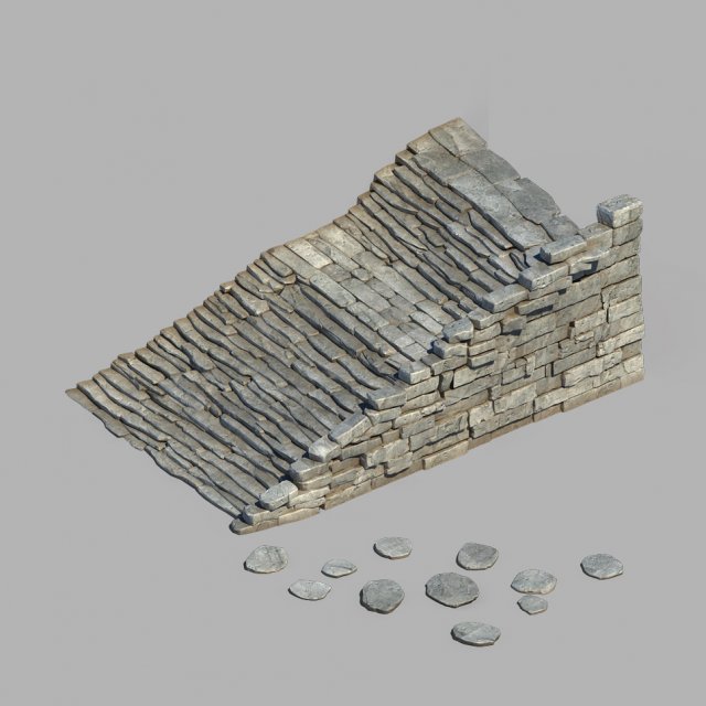 dali-stone stairs 27 3D Model .c4d .max .obj .3ds .fbx .stl .blend 