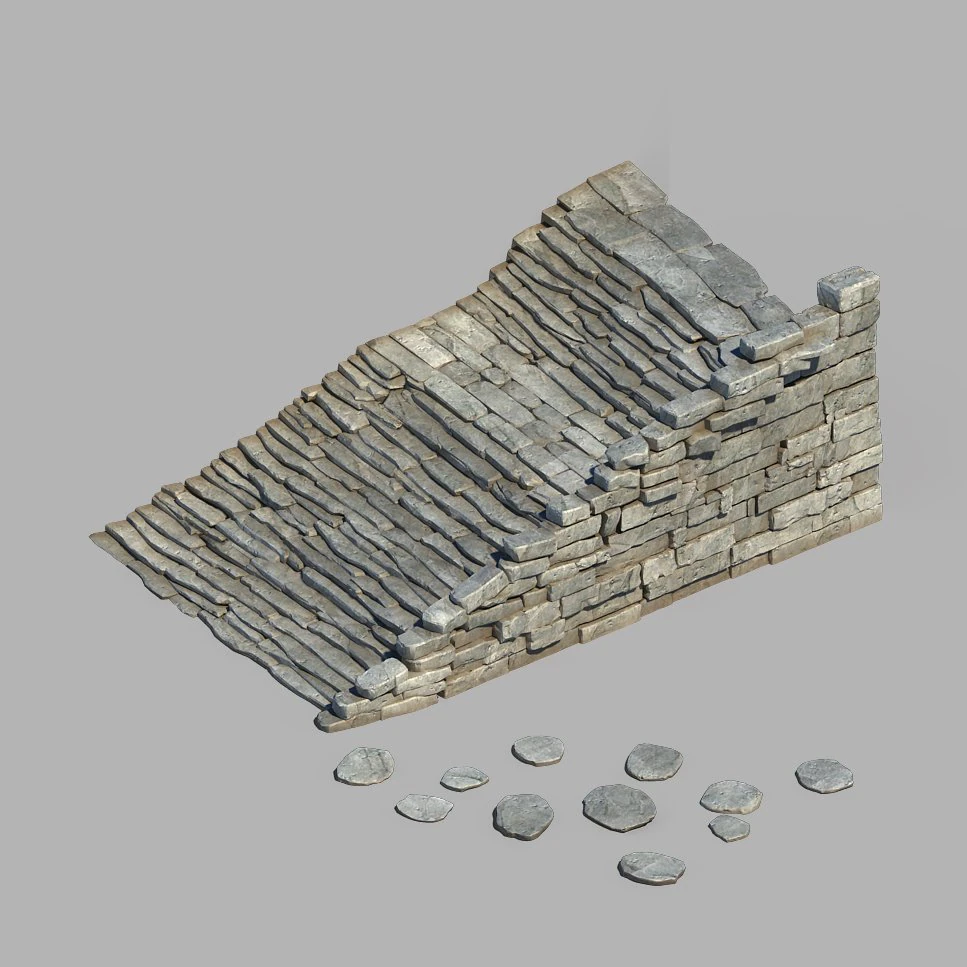 dali-stone stairs 27 3D Model .c4d .max .obj .3ds .fbx .stl .blend