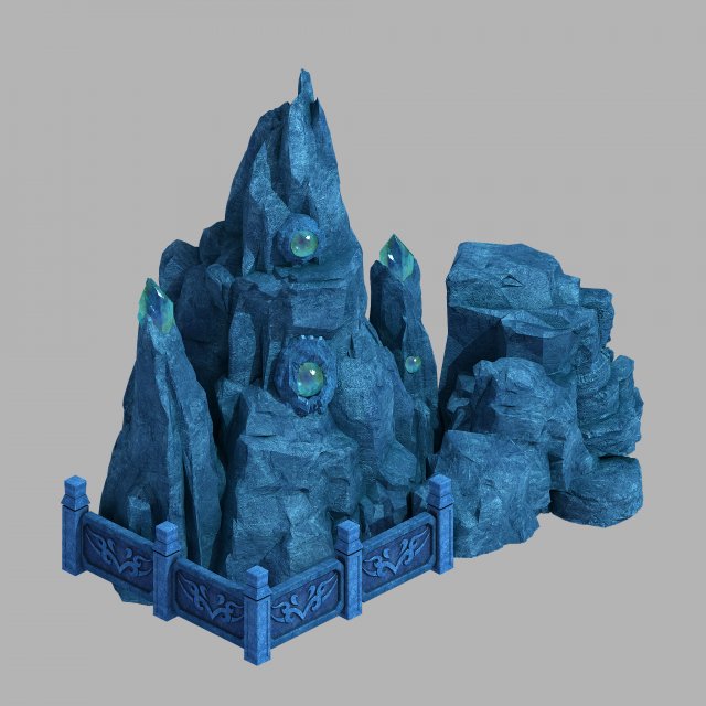 jiuyou sea area-rockery 01 3D Model .c4d .max .obj .3ds .fbx .stl .blend 