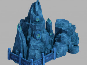 jiuyou sea area-rockery 01 3D Model