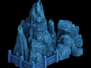 &aacute;rea do mar de jiuyou - jardim ornamental 01 Modelo 3D