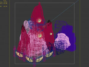 &aacute;rea do mar de jiuyou - jardim ornamental 01 Modelo 3D