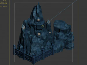 &aacute;rea do mar de jiuyou - jardim ornamental 01 Modelo 3D