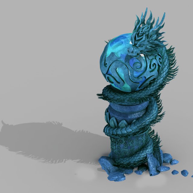 jiuyou sea area-dragon pillar Modelo 3D .c4d .max .obj .3ds .fbx .stl .blend 