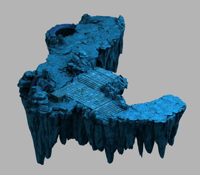 jiuyou sea area-mountain 06 3D Model .c4d .max .obj .3ds .fbx .stl .blend 