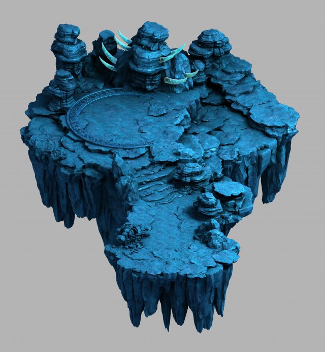jiuyou sea area-upper mountain 3D Model .c4d .max .obj .3ds .fbx .stl .blend 