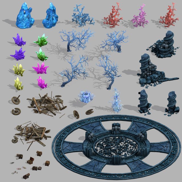 jiuyou sea area-object 3D Model .c4d .max .obj .3ds .fbx .stl .blend 
