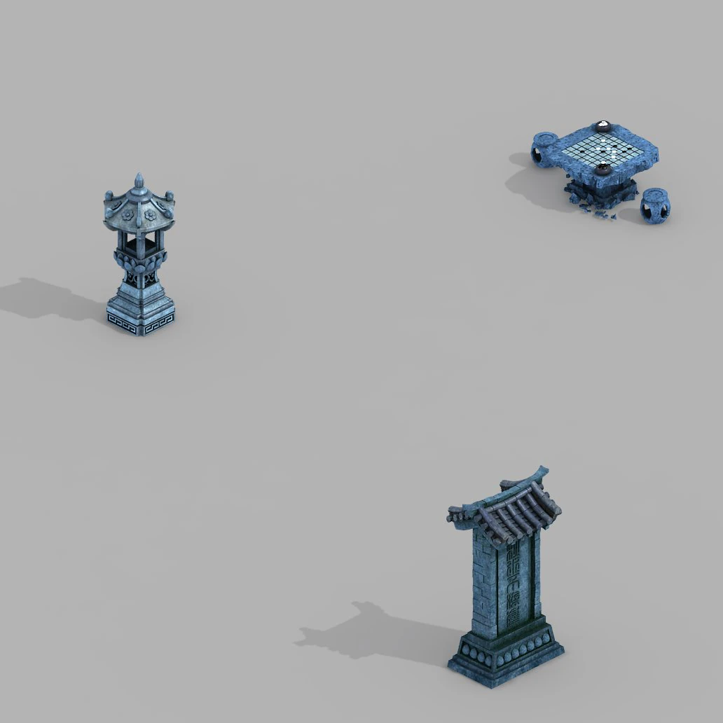 jiuyou waters-object 33 3D Model .c4d .max .obj .3ds .fbx .stl .blend