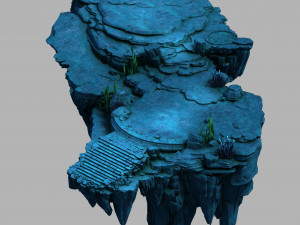 jiuyou sea area-middle terrain 01 3D Model
