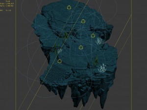 jiuyou sea area-middle terrain 01 3D 模型
