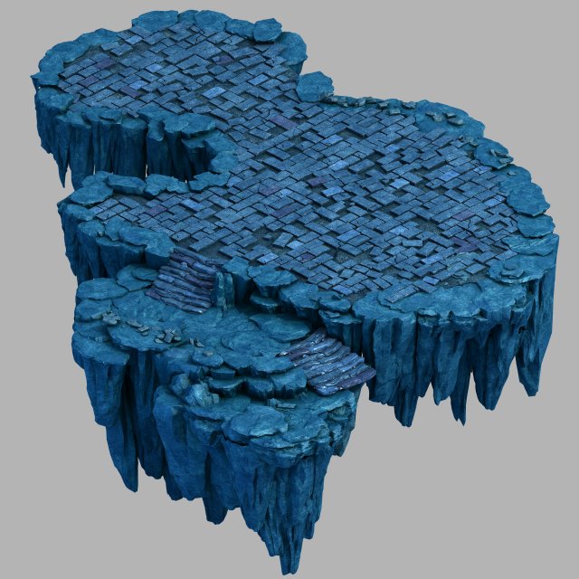 jiuyou sea area-upper left mountain 3D Модель .c4d .max .obj .3ds .fbx .stl .blend 