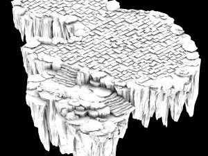 jiuyou sea area-upper left mountain 3D Model