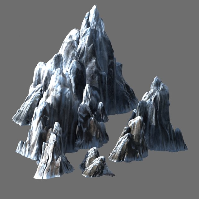 kunlun snow mountain-mountain-stone 17 Modello 3D .c4d .max .obj .3ds .fbx .stl .blend 