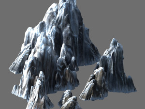 kunlun snow mountain-mountain-stone 17 3D Model