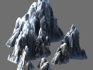 kunlun neve montanha-montanha-pedra 17 Modelo 3D