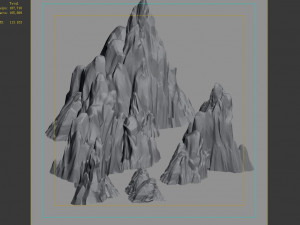 kunlun snow mountain-mountain-stone 17 Modello 3D