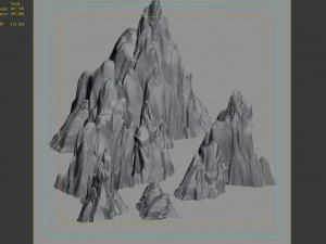kunlun snow mountain-mountain-stone 17 3D Model