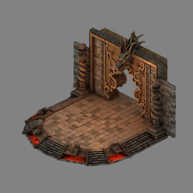 devil dragon palace-longtaizi Modelo 3D .c4d .max .obj .3ds .fbx .stl .blend 