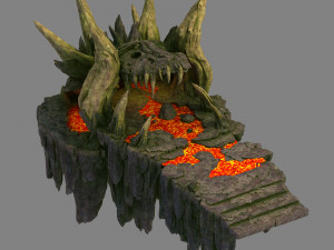 devil dragon hall-dragon head mountain Modelo 3D