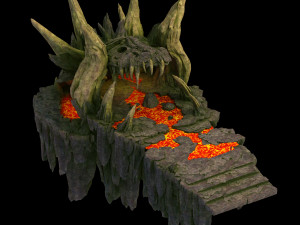 devil dragon hall-dragon head mountain 3D Model