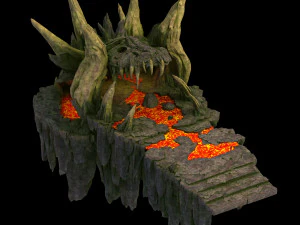 devil dragon hall-dragon head mountain 3D Model