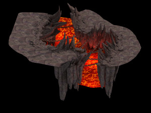 devil dragon hall-dragon head mountain 3D मॉडल