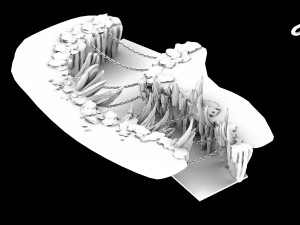 devil dragon palace-dragon shape mountain 03 3Dモデル