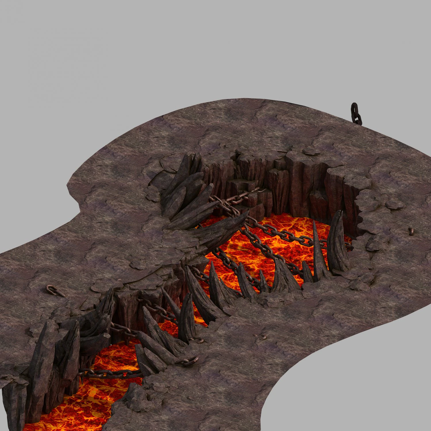 devil dragon temple-dragon shaped mountain 04 3D Model .c4d .max .obj .3ds .fbx .stl .blend 
