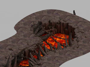 शैतान ड्रैगन मंदिर-ड्रैगन के आकार का पर्वत 04 3D मॉडल