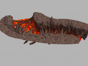 devil dragon temple-dragon shape mountain 05 3D मॉडल