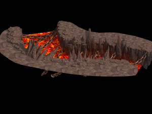 devil dragon temple-dragon shape mountain 05 3D Модель