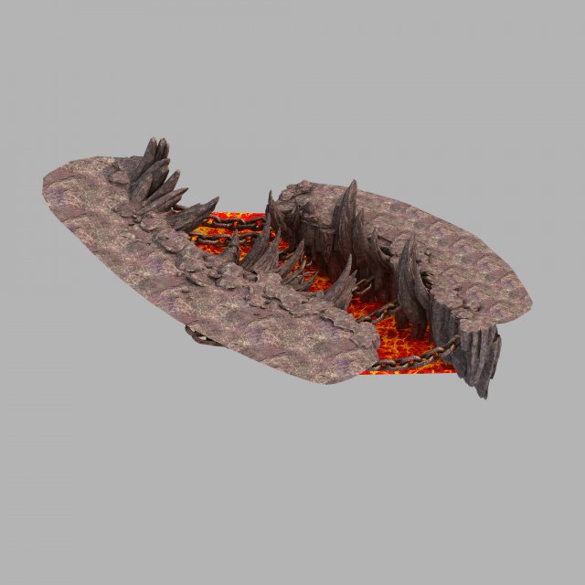 devil dragon temple-dragon shaped mountain 06 Model 3D .c4d .max .obj .3ds .fbx .stl .blend 