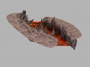 kuil naga setan-gunung berbentuk naga 06 Model 3D