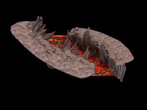 devil dragon temple-dragon shaped mountain 06 Model 3D