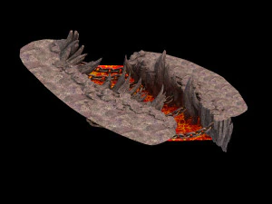 devil dragon temple-dragon shaped mountain 06 3D Model