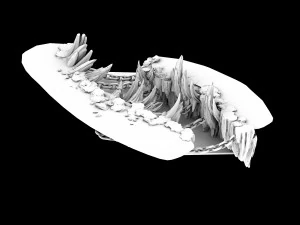 devil dragon temple-dragon shaped mountain 06 3D Model