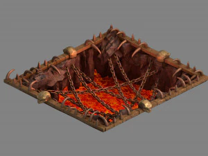 devil dragon temple-hollow lava 3D Model