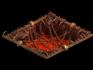 devil dragon temple-hollow lava 3D Model