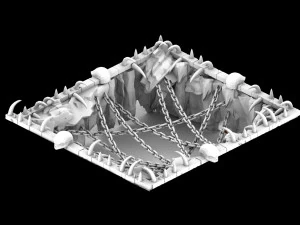 devil dragon temple-hollow lava 3D Model