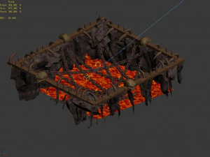 devil dragon temple-hollow lava 3D Model