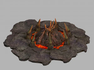gunung cakram kuil naga iblis Model 3D