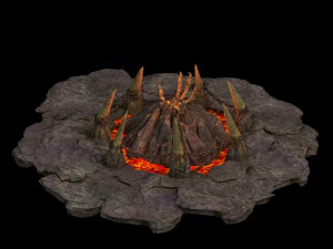 devil dragon temple-disc mountain 3D Model
