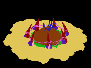 devil dragon temple-disc mountain Modelo 3D