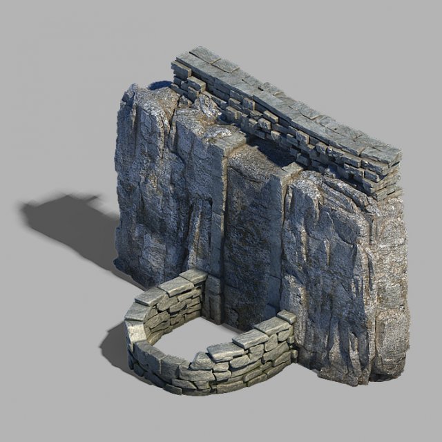 fountain-attractions-rockery-backyard 3D Model .c4d .max .obj .3ds .fbx .stl .blend 