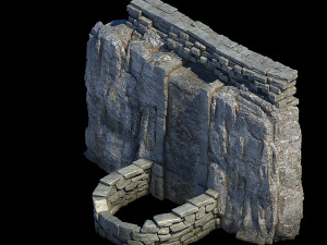 fountain-attractions-rockery-backyard 3D Model