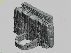 fountain-attractions-rockery-backyard 3D Model