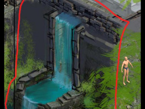 fountain-attractions-rockery-backyard 3D Model
