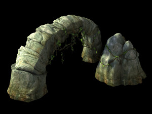 putuo mountain-stone-vine 01 3D Model