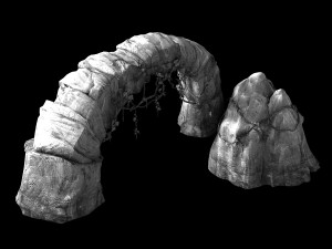 putuo mountain-stone-vine 01 3D Model