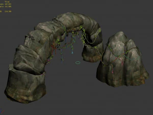 putuo mountain-stone-vine 01 3D Model